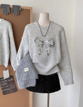 Sequin Bow Sweater