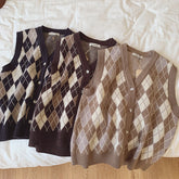 Autumn Argyle Plaid Vest