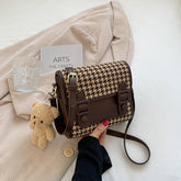 Umhängetasche mit Tweed-Muster