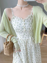 Spring Florals Lace Up Cami Dress