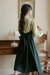 Bow Back Cami Dress & Blouse Set