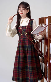 Holly Plaid Twofer Dress