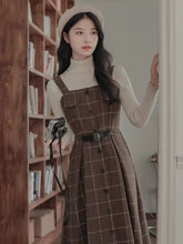 Button Up Plaid Cami Midi Dress