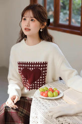 Patchwork Heart Sweater