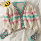 Candy Hearts Cropped Cardigan
