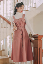 Corduroy Button Up Midi Dress