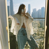 White Chiffon Blouse Elegant Spring Top