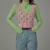 Cherry Checkerboard Vest