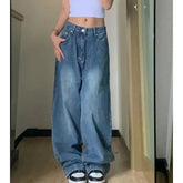 5Xl Oversized Wide Leg Jeans Vintage Y2K Streetwear Baggy Denim Trousers Korean Casual High Waist Straight Pants