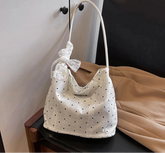 Luxury Design All Match Dot Shoulder Bags Sweet Y2k Aesthetic Casual Handbags Chic Streetwear Simple Underarm Bag