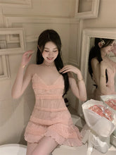 Voguable Backless V-neck Y2K Draped Suspender Dresses Beach Style Hotsweet Slim Fit Chiffon Party Club Dress