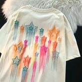 Casual Oversized T-shirt Loose Y2k Clothes Tops Breathable Pure Cotton Vintage Short Sleeve Tee Streetwear Harajuku Favourite