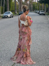 Voguable Vacation Floral Printed Ruffle Half Bodycon Skirt Low Waist Y2K Aesthetics Lace Skirt Harajuku Grunge Fairycore Clothes