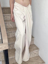 Voguable Irregular Design Low Waist Baggy Wide Leg Trousers Y2K Streetwear Loose Pants Casual pantalones