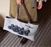 Korean Vintage Print Underarm Bag Office Lady Y2k Aesthetic Chic Handbags Japanese Casual All Match Shoulder Bags Women