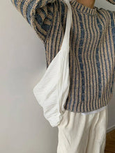 Trendy Striped Twists Knitted Sweaters Y2k Loose O Neck Long Sleeve Knit Pullover Vintage Warm Sweater Jumpers