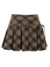 Winter Preppy Vintage Mini A-line Pleated Micro Plaid Skirt Gyaru 2000s Aesthetic Y2k Streetwear Grunge Fairycore