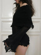 Voguable Grunge Fairycore Off Shoulders Ripped Sweaters Slash Neck Goth Jumper Tops Y2K Dark Academic Pullover