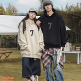 Y2k Harajuku Tide High Street Digital Print Hoodie And Winter American Retro Casual Hoodie Couple Coat Women