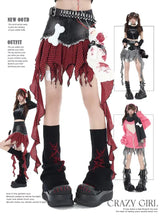 Voguable Patchwork Skirt Vintage Y2k Skirt Harajuku Korean Style Streetwear Elegant Lattice A-line Mini Skirt