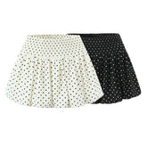 American Retro Elastic Waist Polka Dot Mini Skirt Holiday Short Bud Skirts Y2K New