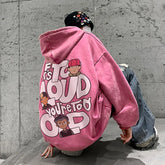 Y2k Oversized Pink Letter Anime Hoodie Print Sweater High Street Grunge Sweatshirts Harajuku Goth Streetwear Clothing
