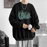 Korean Oversize Casual Sweatshirts y2k Letter Printed O Neck 5XL Unisex Hoodies Winter Pullover
