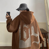 Streetwear Y2K Hoodies Letter Printed Oversized Casual Hooded Sweatshirts Winter Unisex Pullovers