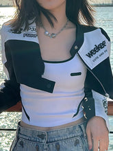 Voguable Cropped Jackets for Cool Biker Style Streetwear Zipper Up Short Coat Y2K Long Sleeve Outerwear