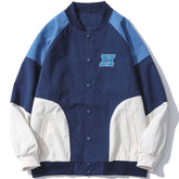 Chaqueta de patchwork con colores contrastantes