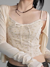 Camisole-Oberteil im Vintage-Stil mit Blumenmuster