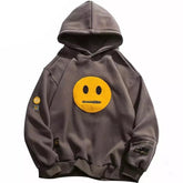 Sudadera con capucha y emoji con cremallera