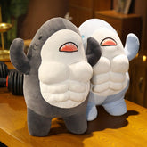 Funny Plush Bodybuilder Shark with Six-Pack
