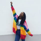 Rainbow Knitted Cardigan