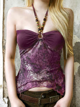 Beaded Necklace Strap Tank Top