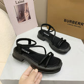 Slingback-Plateau-Sandalen