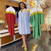 Hemdkleid mit Streifenmuster