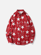 Rabbit Star Print Long Sleeve Shirt