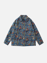 Warriors Horses Embroidery Shacket