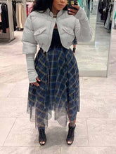 Chaqueta acolchada corta lisa