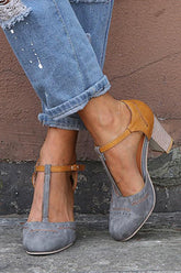 Sandalias de tacón alto con bloques de color