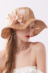 Sombrero de flores de encaje