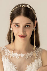 Diadema con borlas de perlas