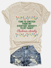Camiseta de ansiedad navideña
