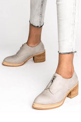 Zapatos de tacón medio con cremallera