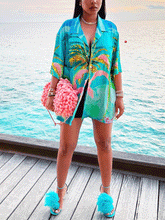 Camisa casual de playa de manga corta