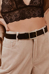 Cinturón de cuero cuadrado