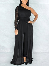 Mono de malla de un solo hombro