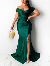 Schulterfreies Party-Maxikleid