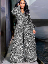 Mono estampado con pantalones de pierna ancha